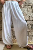 Lindin Linen Blend Dart Barrel Pant White